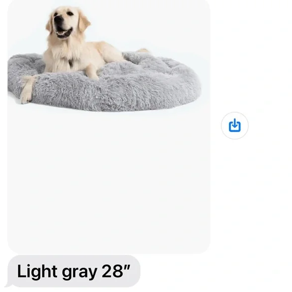 Original MrFluffyFriend Cozy Light Gray Dog Bed - Picture 1 of 2
